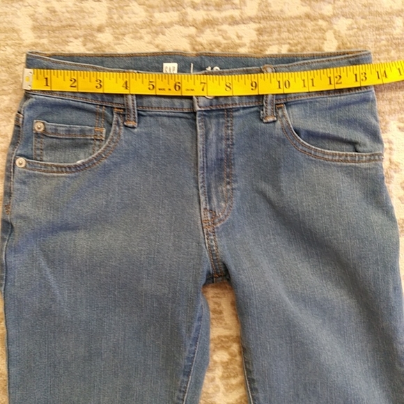 Gap Denim Adjustable Waist Straight Jeans 16 Slim Blue - Picture 13 of 16